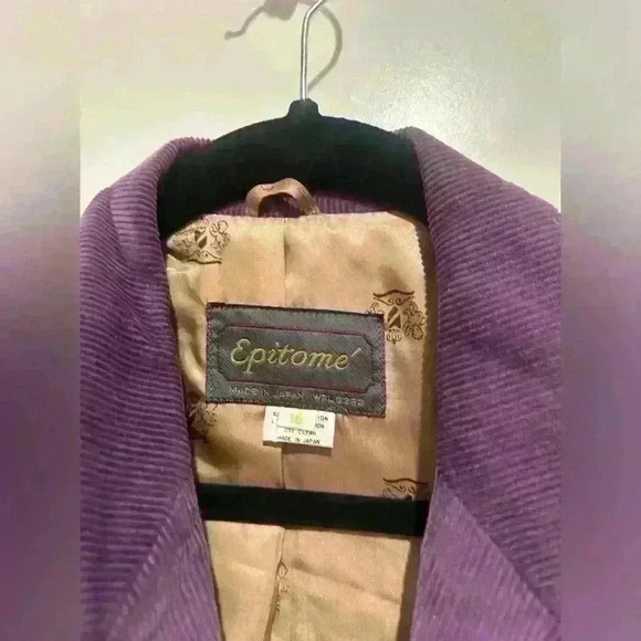 Vintage Epitome Corduroy Purple Jacket Size 16 - Picture 3 of 4